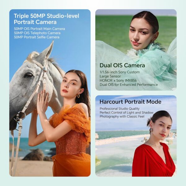 HONOR 200 5G (8GB+256GB, Moonlight White) – 50MP+50MP+12MP Triple Camera with Dual OIS | 50MP Selfie | Quad-Curved AMOLED Display | AI-Powered MagicOS 9.0 | Without Charger - Image 2