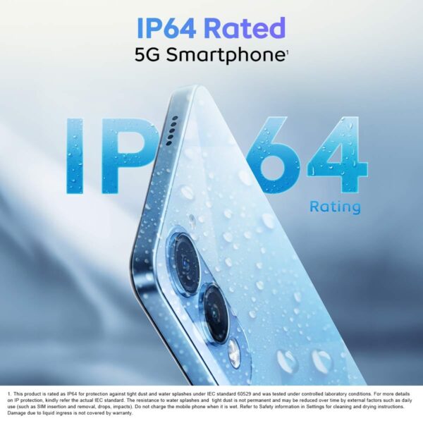 iQOO Z10 Lite 5G (Titanium Blue, 4GB RAM, 128GB Storage) | 6000 mAh Battery | Dimensity 6300 5G Processor with 433K+* AnTuTu Score | IP64 Rated & Military Grade Shock-Resistance* - Image 4