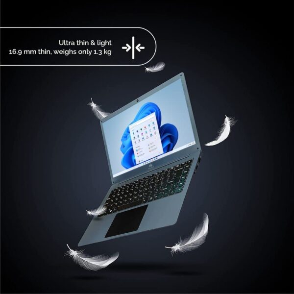 Walker Best Student &Office Work Laptop|Thin & Light|14.1" 1920 * 1080 Resolution FHD IPS Display |4GB RAM,128GB SSD|Celeron Processor N4020 (Gemini Lake)| Windows 11 Home | Silver - Image 5