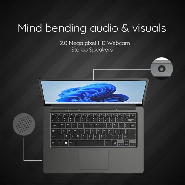 Walker Best Student &Office Work Laptop|Thin & Light|14.1" 1920 * 1080 Resolution FHD IPS Display |4GB RAM,128GB SSD|Celeron Processor N4020 (Gemini Lake)| Windows 11 Home | Silver - Image 6