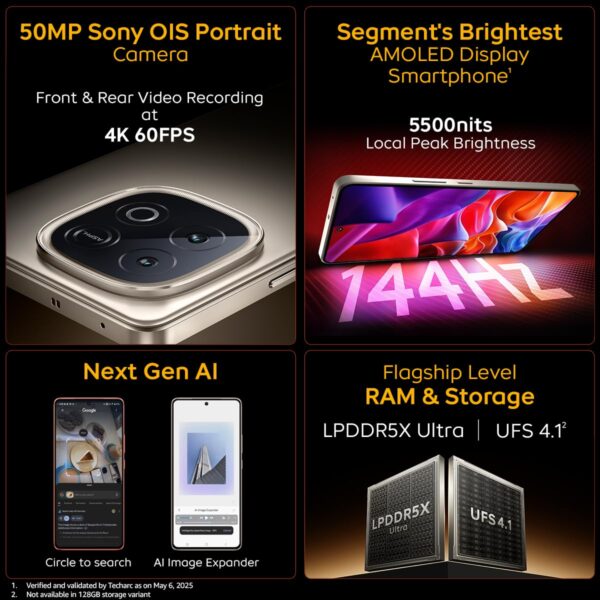 iQOO Neo 10 (Titanium Chrome, 8GB RAM, 256GB Storage) | Snapdragon 8s Gen 4 Processor & SuperComputing Chip Q1 | 7000 mAh Battery | Segment’s Highest 144 FPS Gaming Smartphone - Image 6