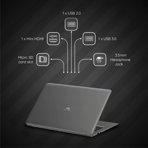 Walker Best Student &Office Work Laptop|Thin & Light|14.1" 1920 * 1080 Resolution FHD IPS Display |4GB RAM,128GB SSD|Celeron Processor N4020 (Gemini Lake)| Windows 11 Home | Silver - Image 7