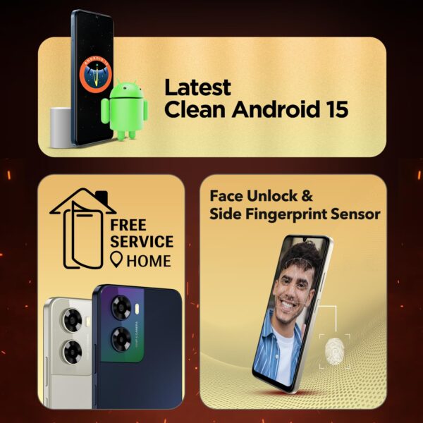 Lava Blaze Dragon (Golden Mist, 4+4*GB RAM, 128 GB)|Snapdragon 4Gen2 (450K+ Antutu)| 120Hz Refresh Rate | UFS 3.1 Storage | 50MP AI Camera| Premium Glossy Back | 5000mAh Battery| 18W Fast Charging - Image 9